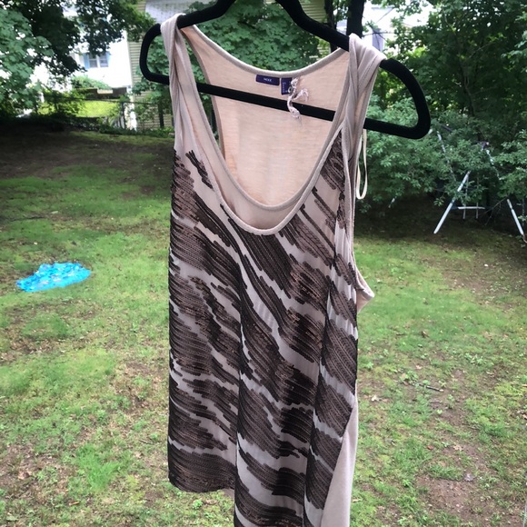 Chocolate Beige New Year perfect MEXX sparkle ✨ Top tank sleeveless festive - Picture 5 of 12